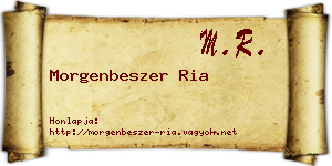 Morgenbeszer Ria névjegykártya
